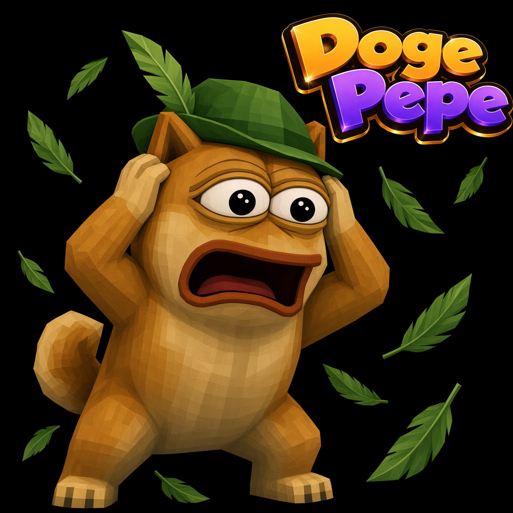 Doge Pepe holding his head in shock